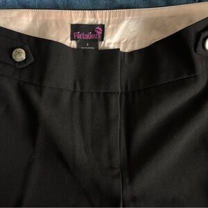 Black Dress Pants with Button Details